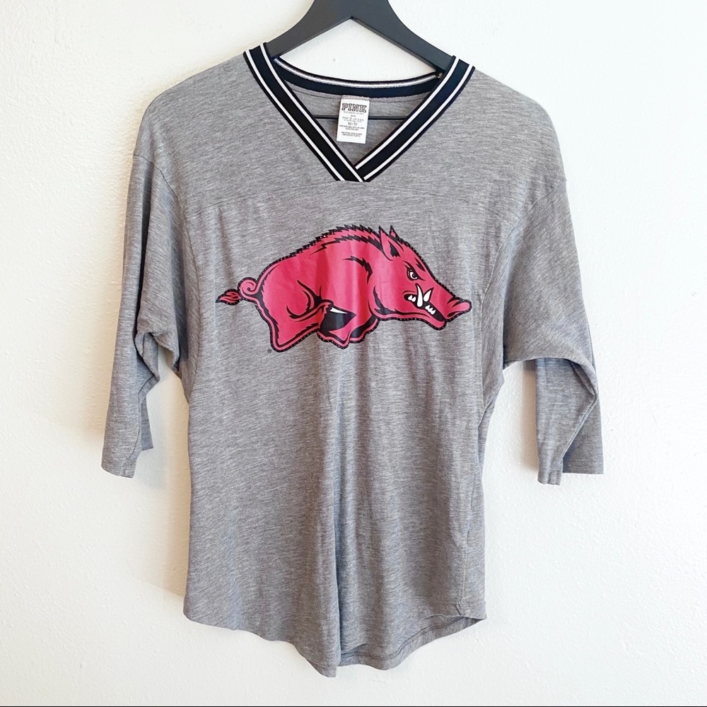 PINK Victoria Secret Arkansas Razorback Spirit Top Women’s Size Extra Small XS